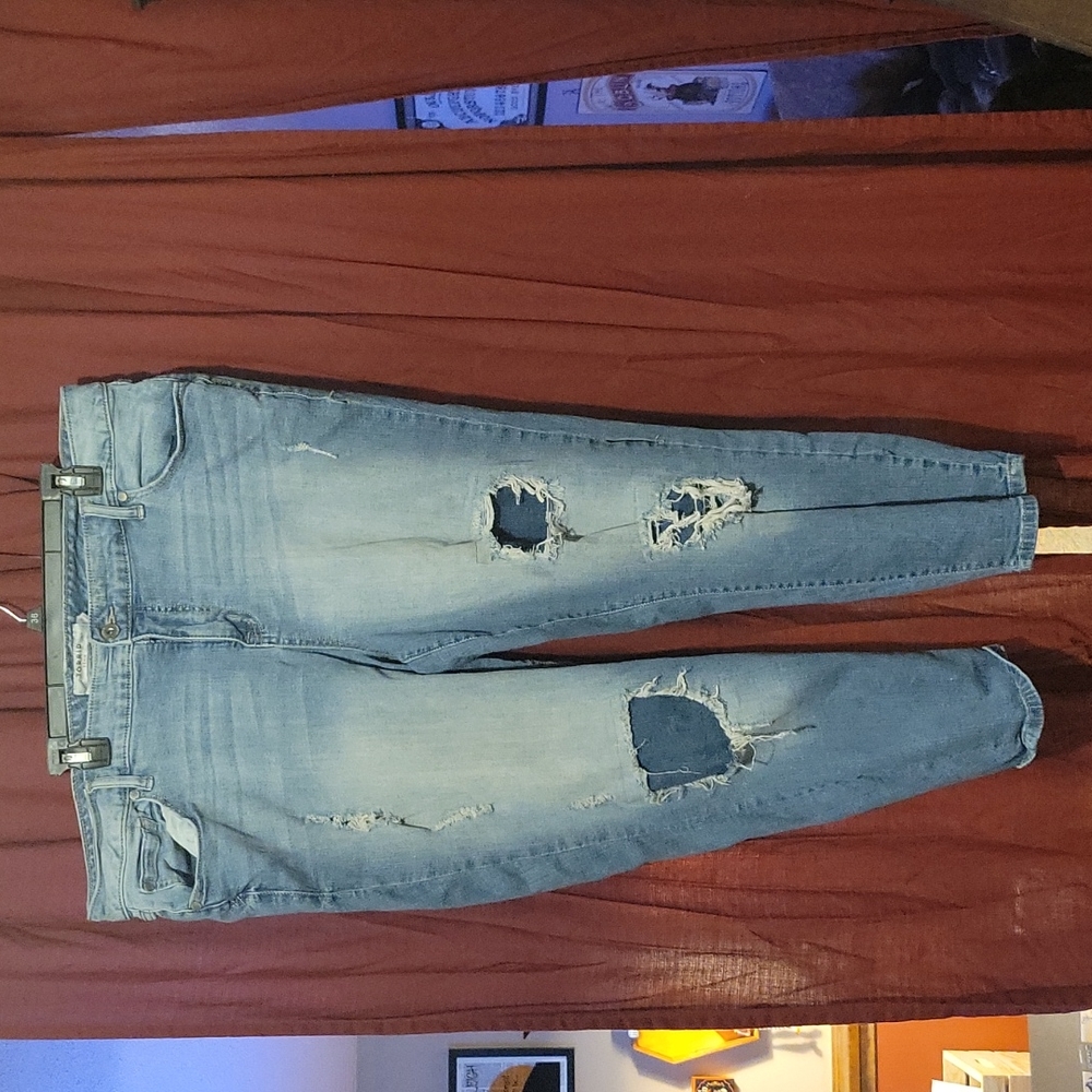 Torrid distressed girlfriend jeans